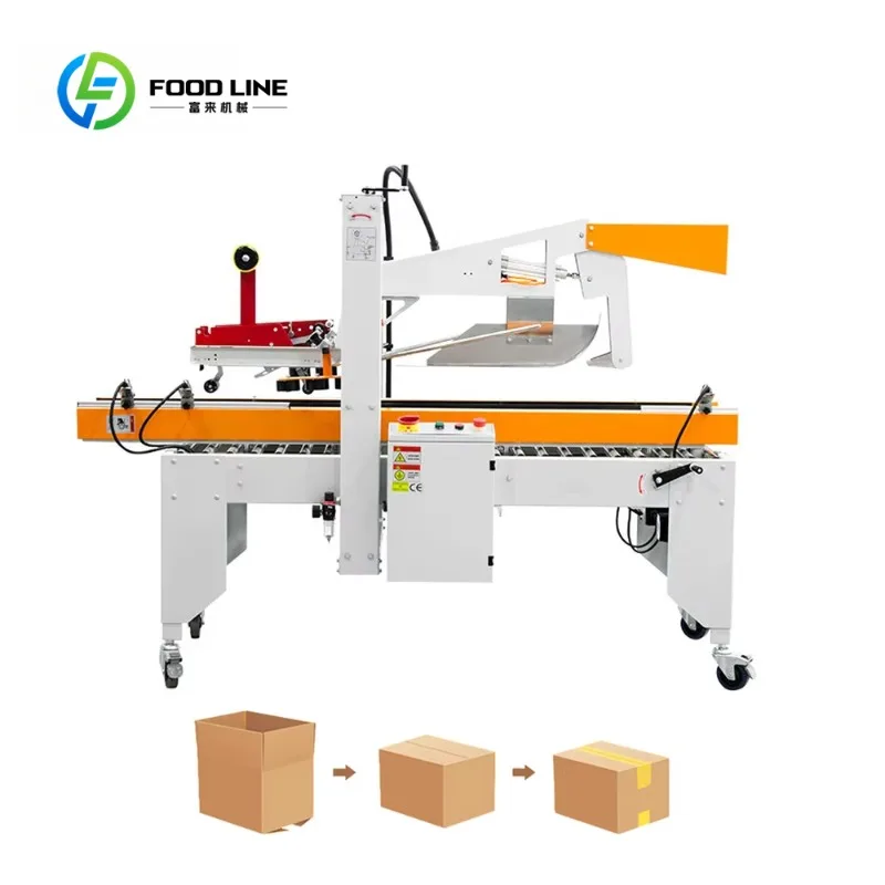 Customized High Quality Automatic Box Corner Tape Sealing Machine With Strapping Machine Manufactured Cost Saving Easy Operation