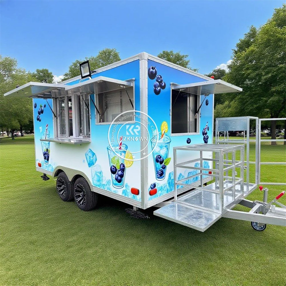 

Custom Street Food Trailer Mobile Catering Trailer Coffee Ice Cream Cart Concession Food Truck Trailer With Full Kitchen