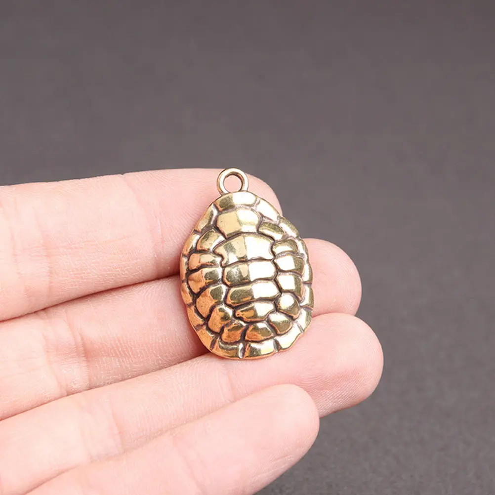 

3pcs Brass Turtle Shell Vintage Copper Craft Home Hanging Decor Unique Desktop Adornment Wall Pendant Style Blessing