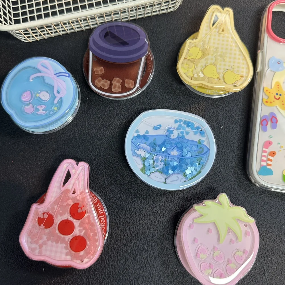 

[Rj] Маленький свежий зеленый яблочный парк животных магнитный кронштейн на присоске подходит для чехла для мобильного телефона