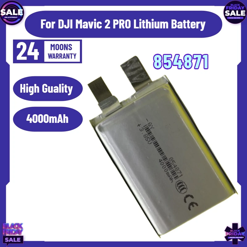 

4pcs 3.85V 4000mAh 854871 for DJI Mavic 2 PRO Lithium Battery Cells, Model Airplane High Rate Battery Cells