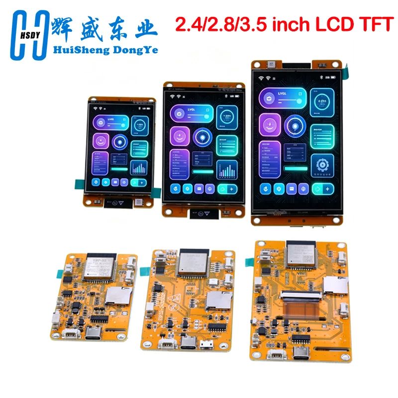 2.4/2.8/3.5 inch LCD TFT Module ESP32 Arduino LVGL WIFI&Bluetooth Development Board 2.8