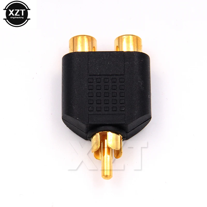 10pcs/Lot High Quality 3.5mm to RCA Lotus Head 3.5 Dual RCA Audio Connector Adapter Adapter