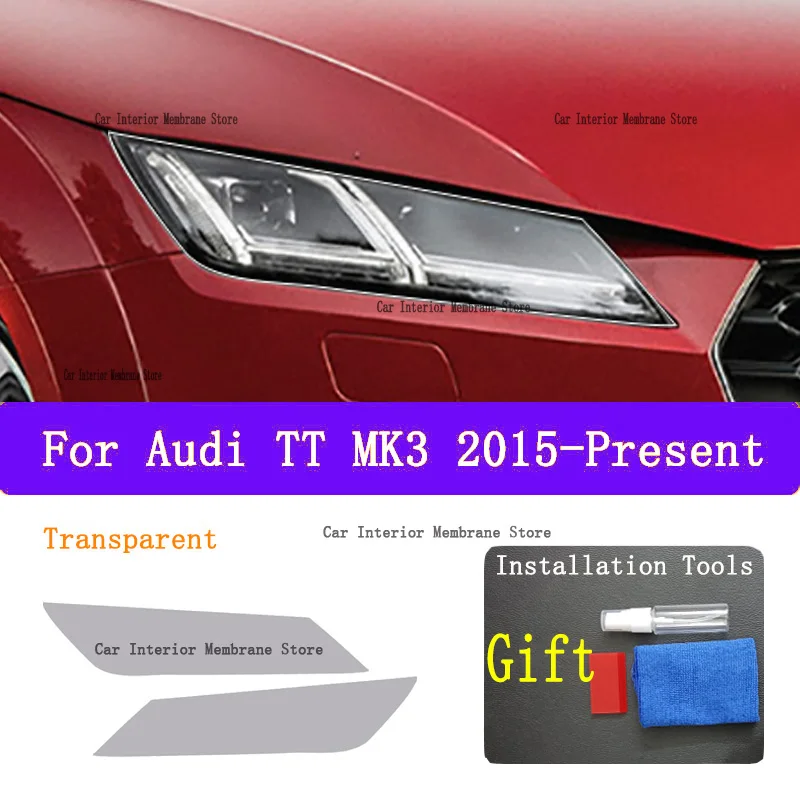 

Для AUDI TT MK3 (2015-2024) внешняя фара автомобиля, защита от царапин, передняя лампа, оттенок, защитная пленка из ТПУ, аксессуары для ремонта