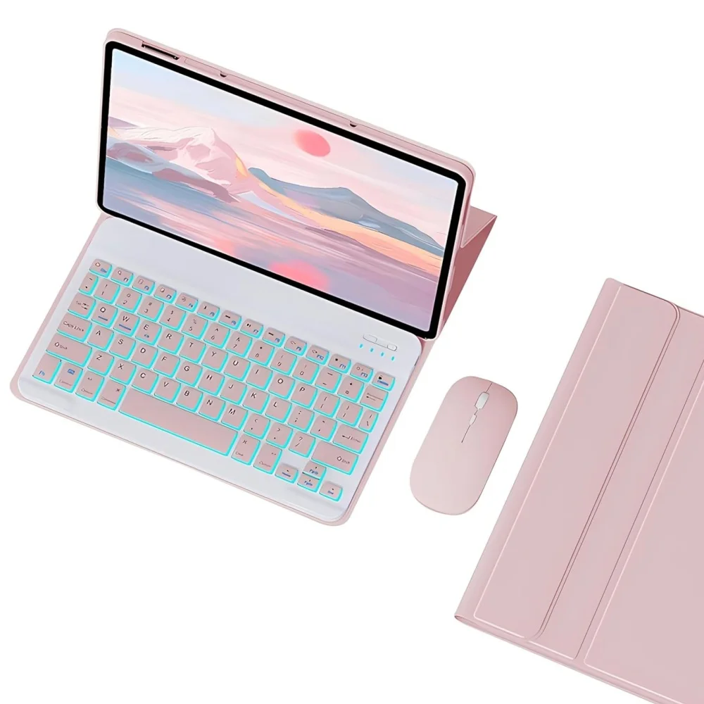 

Чехол с подсветкой для клавиатуры для Xiaomi Redmi Pad Pro 2024, 12,1 дюйма, русский, иврит, испанский чехол для клавиатуры Funda для Redmi Pad Pro 12,1