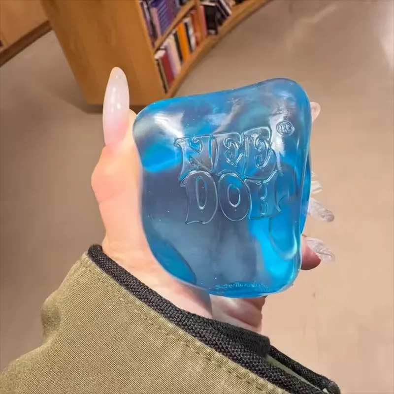Schylling Nee Doh Oversized Nice Cube 8 To 8.5 CM Translucent Slow Rebound Non Toxic Sensory Toy For ADHD Autism view 2