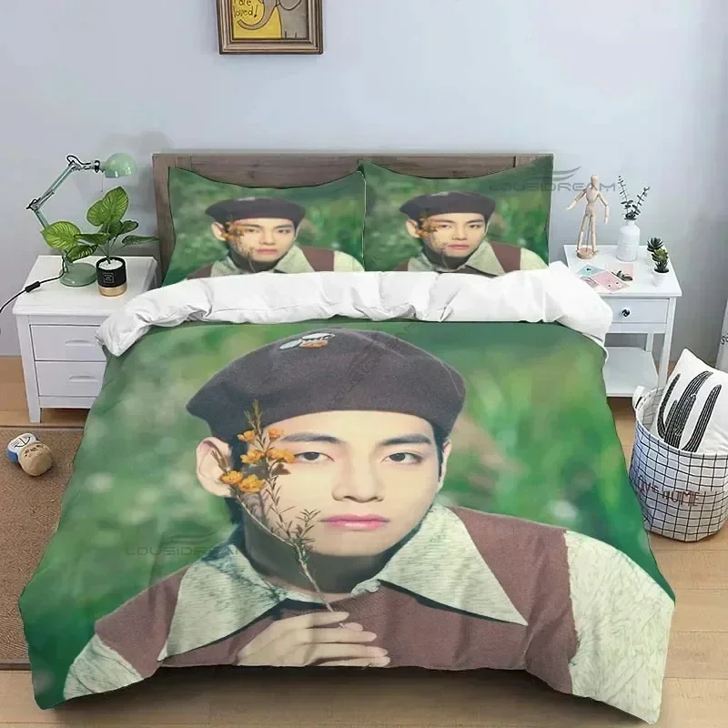 

3D Print Korean Fashion Male Singer Group Comfortable Duvet Quilt Cover Pillowcase Bedding Set Bedroom Decoration Home Textile