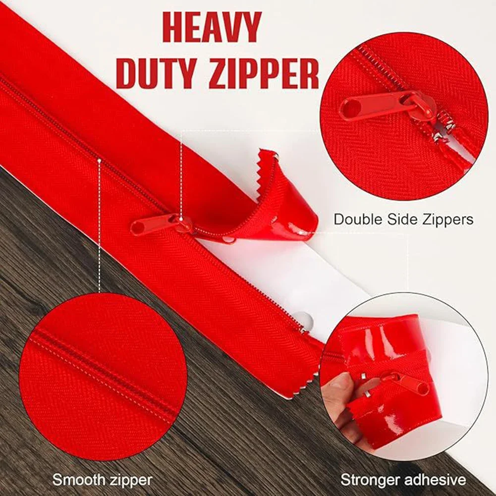 2 Roll Zipper Door Tapes Large Zipper For Dust Barriers 7ft X 3in Zipper Door Tape For Greenhouse Outdoor Living Garden Supplies
