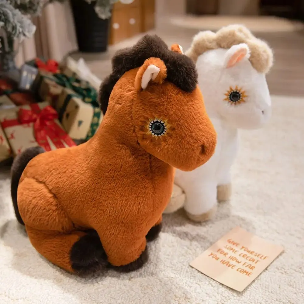 

Simulation Sitting Foal Plush Doll Big Mane Stuffed Horse Plush Toys Soft PP Cotton Cartoon Horse Stuffed Toy Children