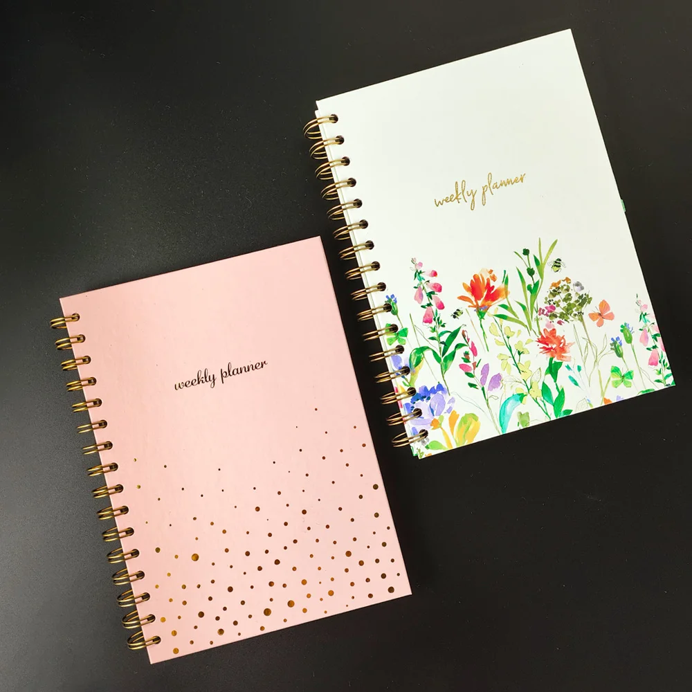 weekly planner daily Spiral notebook Coil notepad budget planning PU cover journal notebook Time Management Study planer 2025