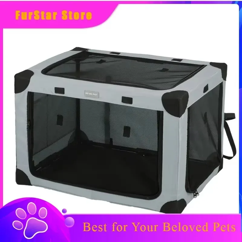 FurStar New High-quality Pet Car Dog Cage For Travel Spare Box Cage Large Dog Car Foldable Cat Bed Pet Cage