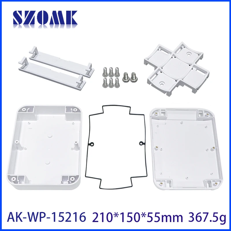 SZOMK kotak tahan air Anti-UV 210*150*55mm ASA Ip67 kotak plastik luar ruangan UL94HB cuaca keras cuaca lembab panas Ip67