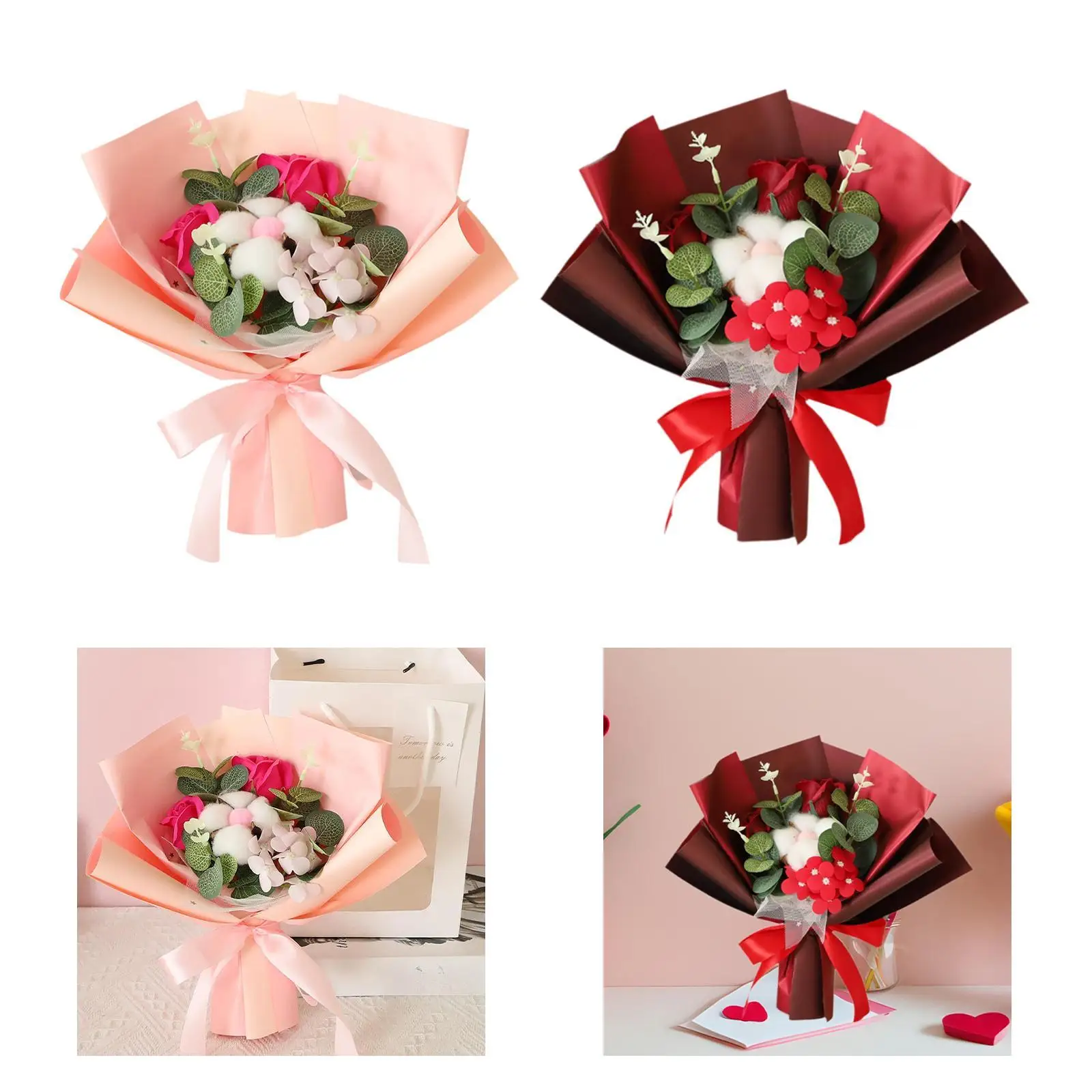 

Artificial Flowers Soap Rose Bouquet for Celebration Festival Teachers Day