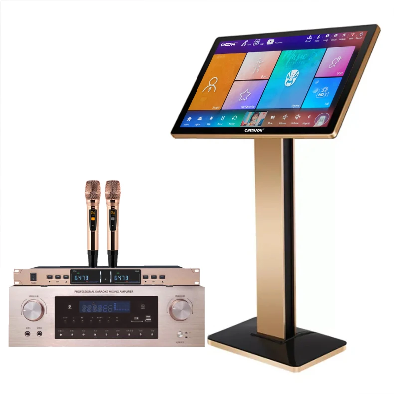 Newest Professional  KTV Karaoke System Machine with 19'' Touch Screen 500GB Hard Disk  Online Movie & Juke Box