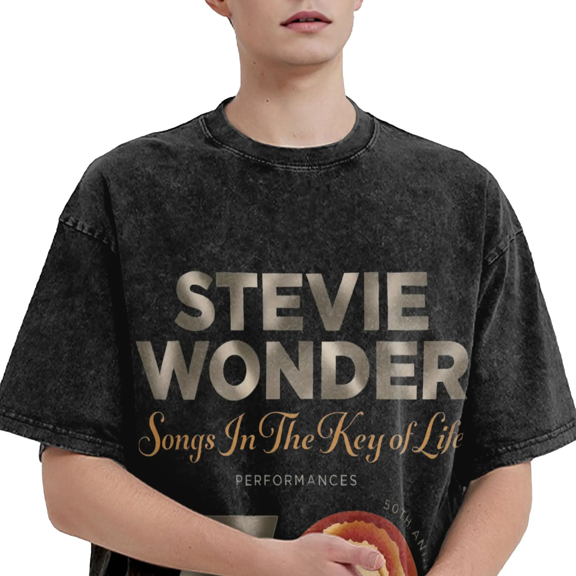 Stevie Wonder Songs in The Key of Life 50th Anniversary Tour  Washed T Shirts Streetwear Shirts  Tees Men Women Streetwear
