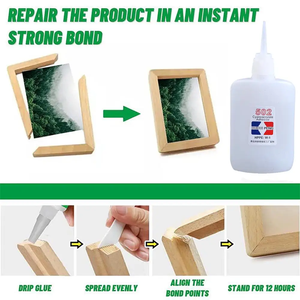 10PCS 502 Super Glue Instant Quick Dry Cyanoacrylate Strong Adhesive Quick Bond Leather Rubber Metal Office Supplies Fast Glue