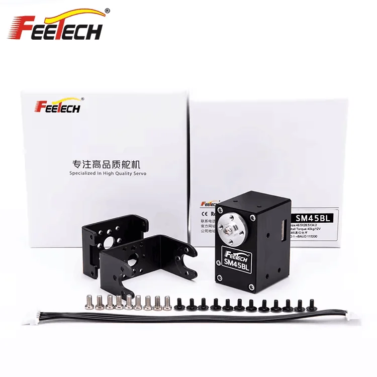 24V 45kg RS485 Modbus-RTU Servo haute précision longue durée 360 degrés Rotation continue sans brosse RC voiture Robot Servo