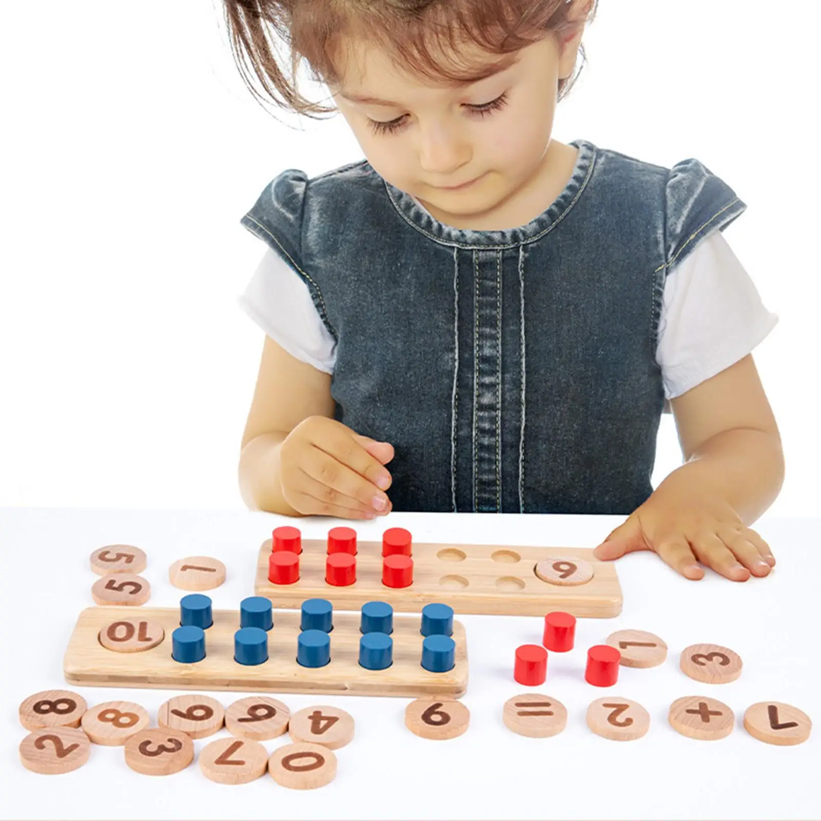 Numbers Counter Digital Board Montessori for 4 5 6Year Math Stacking Block