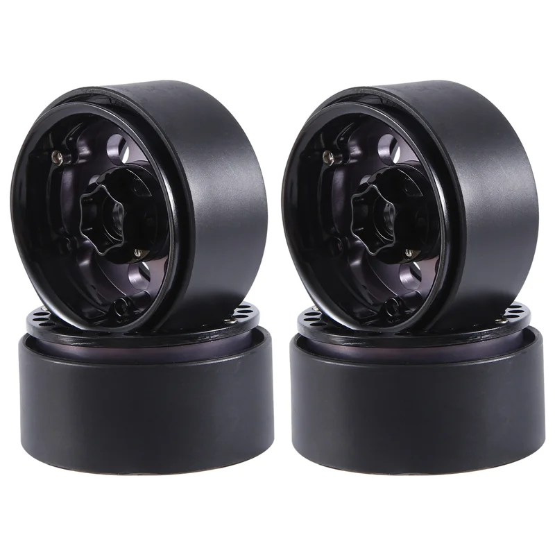 

ABWE-4PCS 1.9 Металлический обод ступицы колеса с 8 круглыми отверстиями для 1/10 RC Crawler Axial SCX10 90046 AXI03007 TRX4 Redcat D90