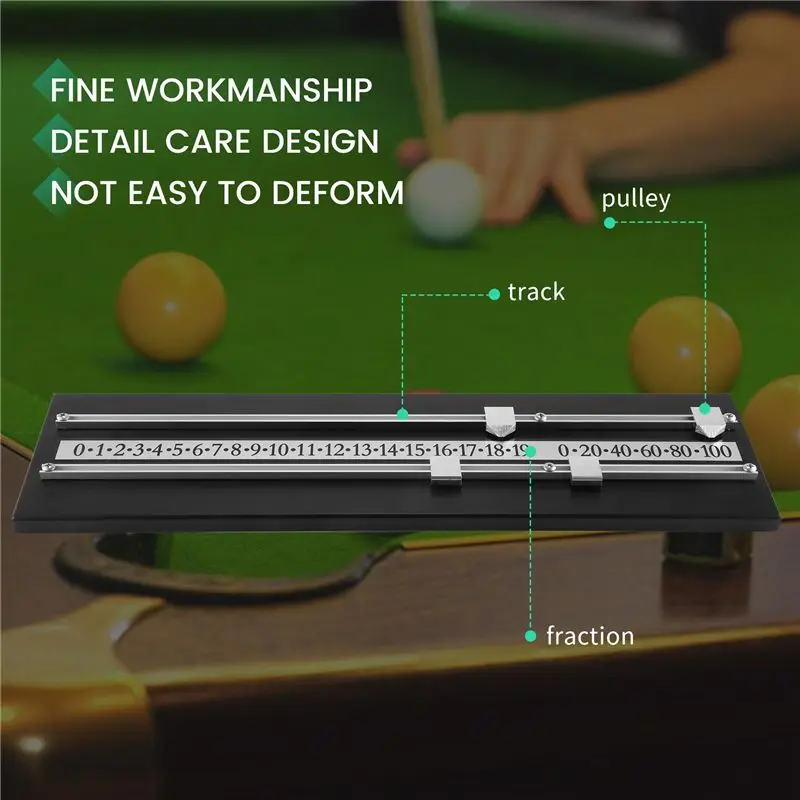 ABKV-Snooker Scoreboard Complete With Scorer/Rails And Pointers For Billiard Lovers Snooker Game Billiard Score Keeper