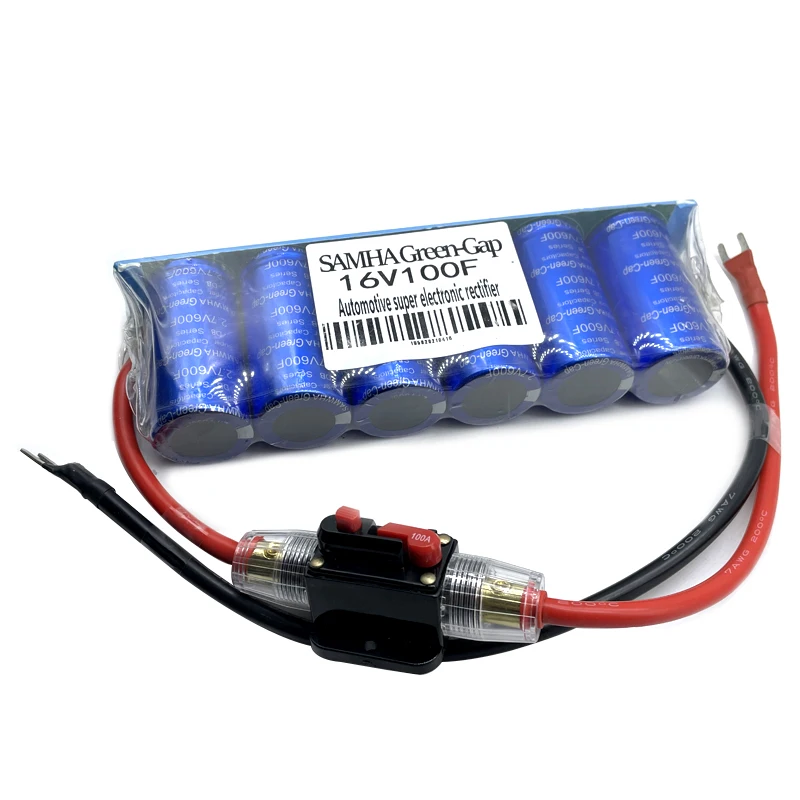 SAMWHA-Condensateur Smile avec Fusible de Protection, Module Redresseur Automobile, Capuchon Vert, Récupération, Conversion, Original, 16V100F, 2.7V600F