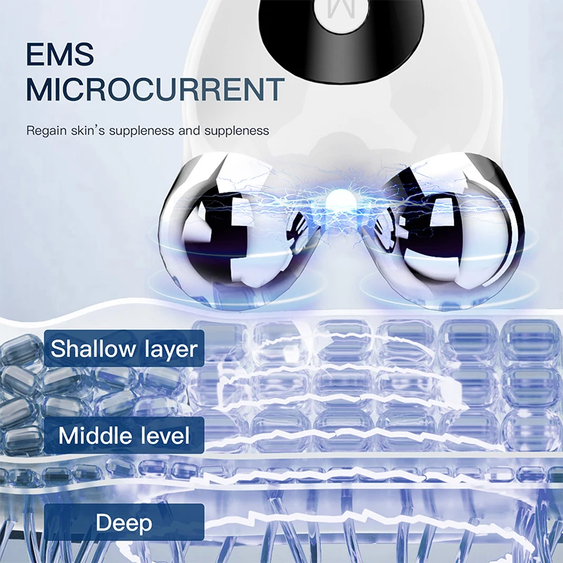 Masseur électrique portatif de rouleau de levage de visage de V EMS microcourant Vibration sonique levage du visage peau serrer le dispositif de beauté de Massage