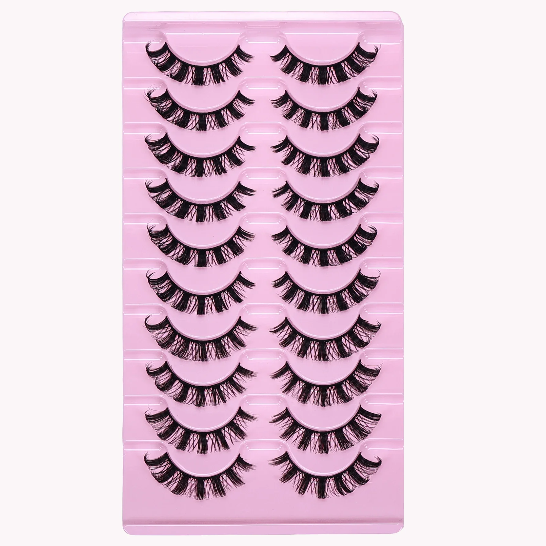 10 Paar russische Streifenwimpern, D-Locken, künstliche Wimpern, natürliches Aussehen, flauschiges Volumen, dünne russische Wimpern, künstliche Wimpern mit 3D-Effekt – Detail 6