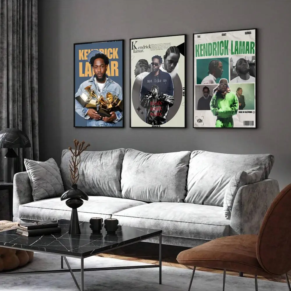 Rapper Singer K-Kendrick L-Lamar Poster Home Living Bed Room Bar Hallway Sticky Wall Printing Waterproof Aesthetic Decor