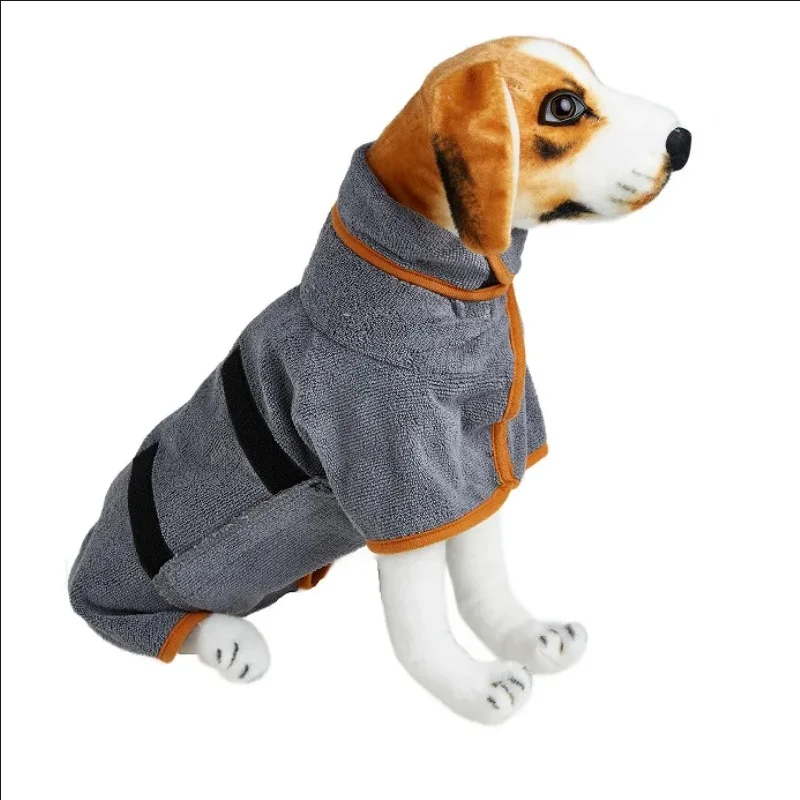 1pcs Pet Drying Coat Absorbent Bathrobe Towel Large Medium Small Dog Super Fast Drying Moisture Bath Bags Robe Soft Adjustable