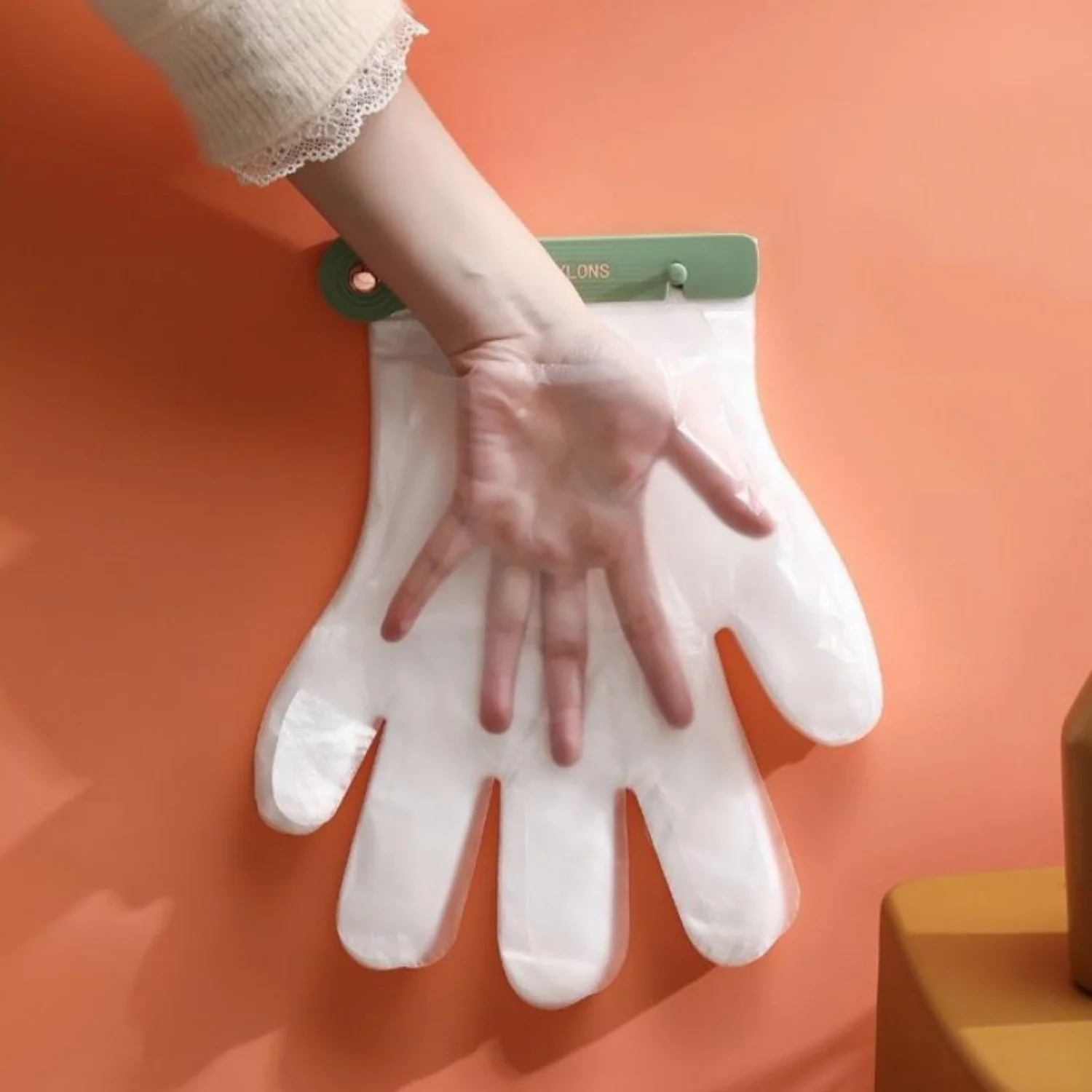 

Disposable Glove Holder | Green Glove Clip for Official Hygiene Gloves