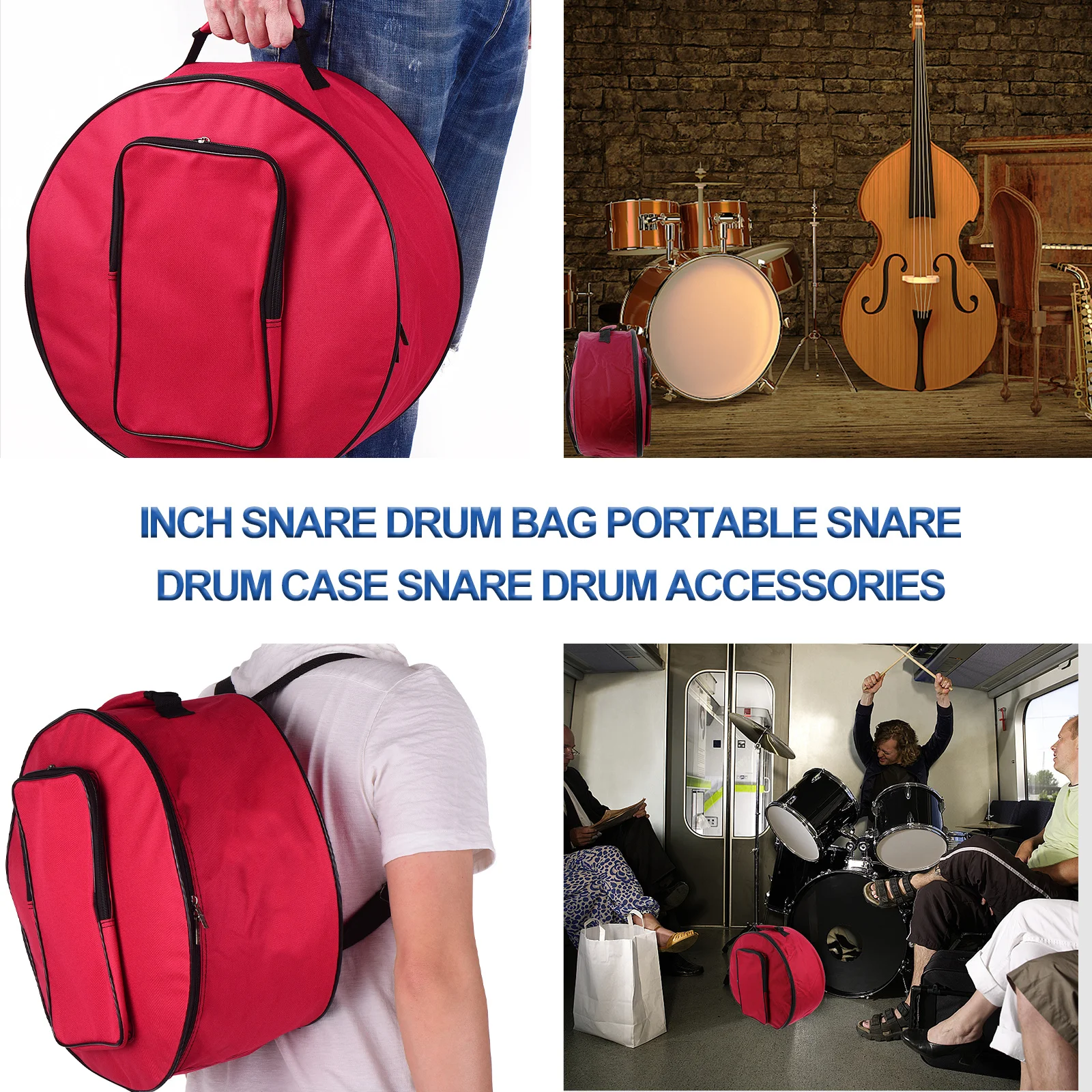 

13-14 Inch Snare Drum Case High-Quality Materials Durable Comfortable Breathable Portable Strap Percussion Instruments