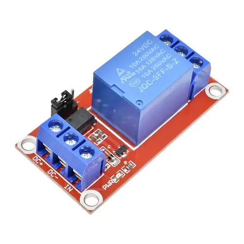 1 Channel DC 24V Relay Module With Optocoupler Isolation Support High and Low Level Trigger for Arduino 1 Way Relays Board