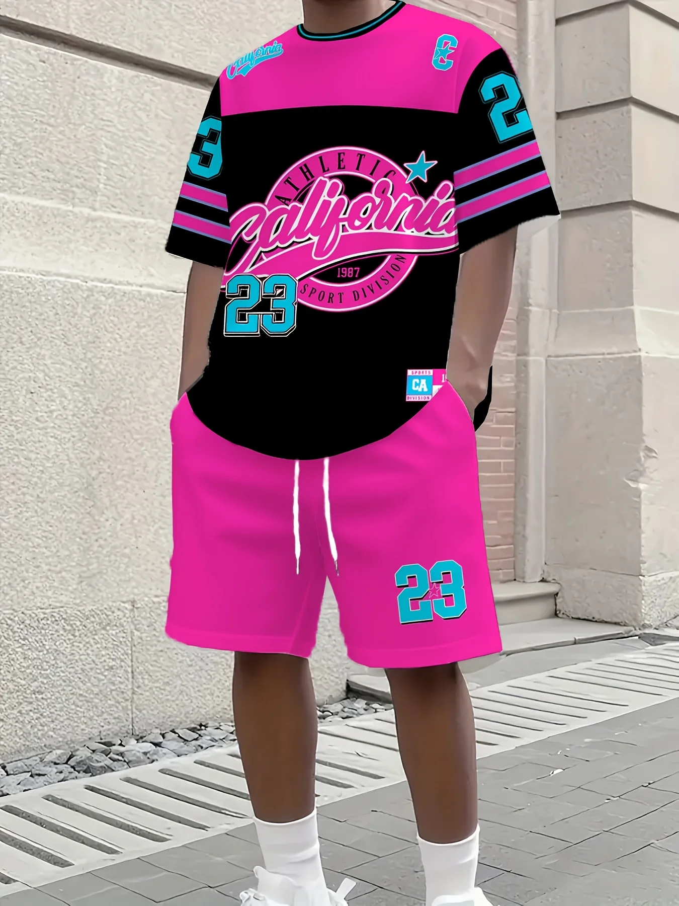 The 2025 summer new men's suit is fashionable casual comfortable and suitable for sports and fitness activities