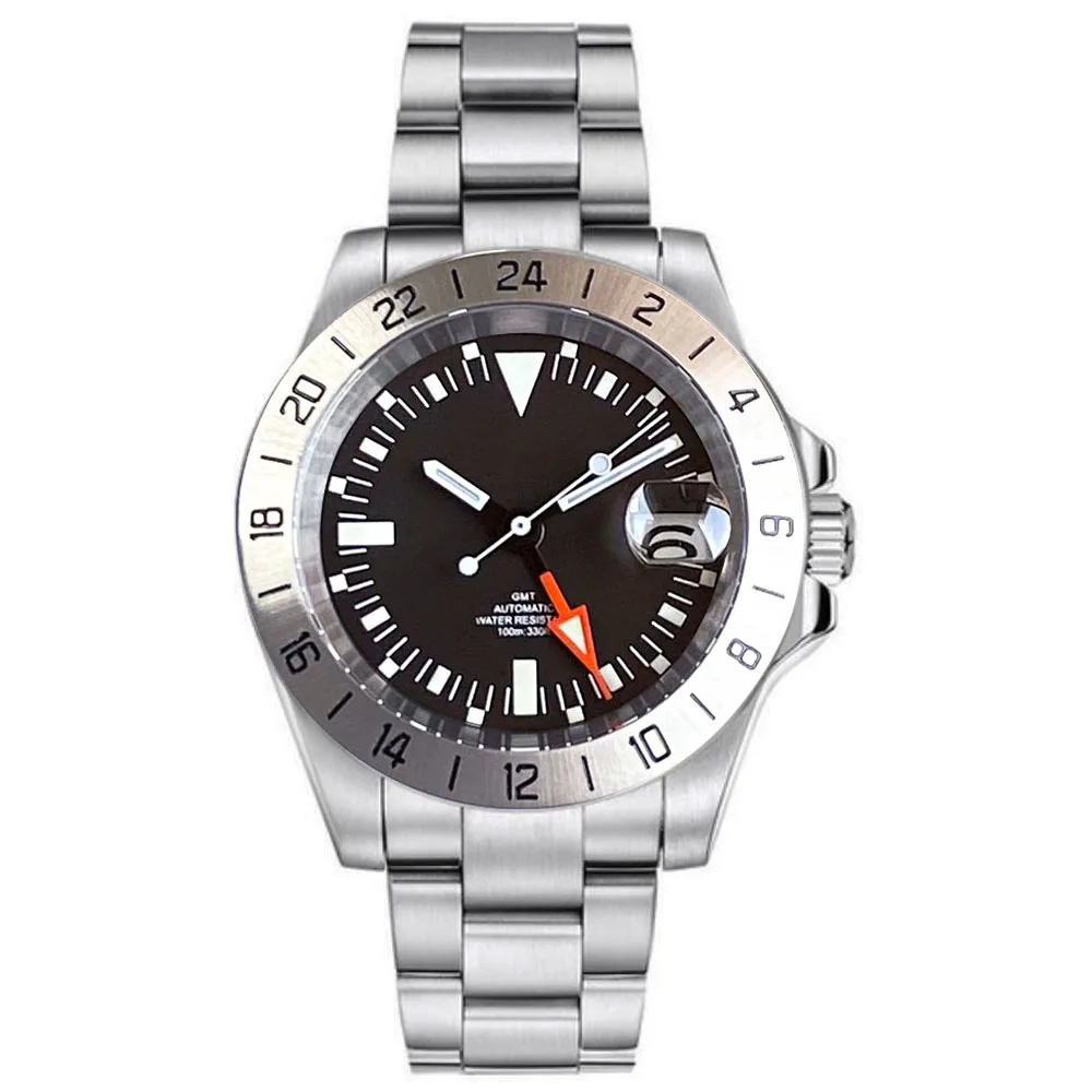 Tandorio Men's Automatic GMT Watch 40mm Stainless Steel