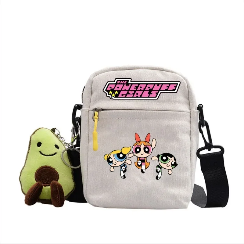 The Powerpuff Girls children's cute cartoon student versatile shoulder bag personality casual crossbody bag holiday gift kawaii