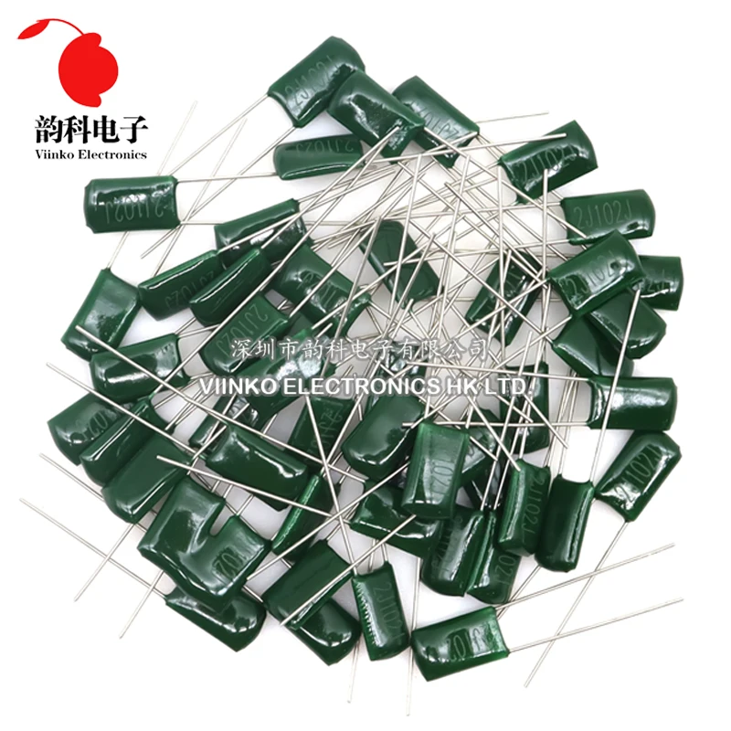 50pcs Polyester film capacitor 630V 1nF 1.5nF 10nF 22nF 33nF 47nF 2J102J 2J152J 2J222J 2J472J 2J682J 2J103J 2J223J 2J333J 2J473J