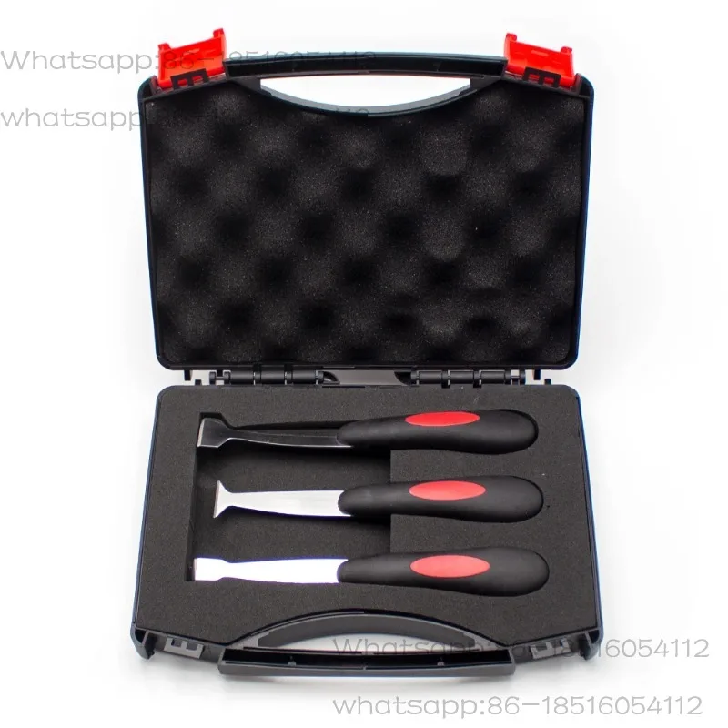 Manual Windshield Urethane Scraper Tool Kit Glass Bottom Glue Repairing Knife Set with 3pcs Blades with Soft Rubber