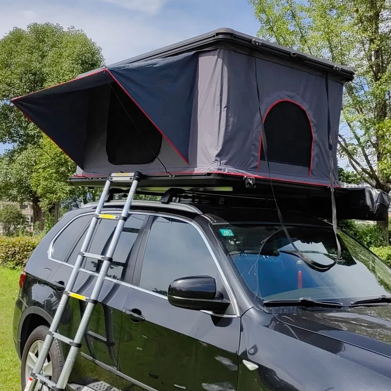 Hard Shell Roof Top Tent with Annex  Four Season Aluminium  Camping Rooftop Pop up Top Car Roof Tent