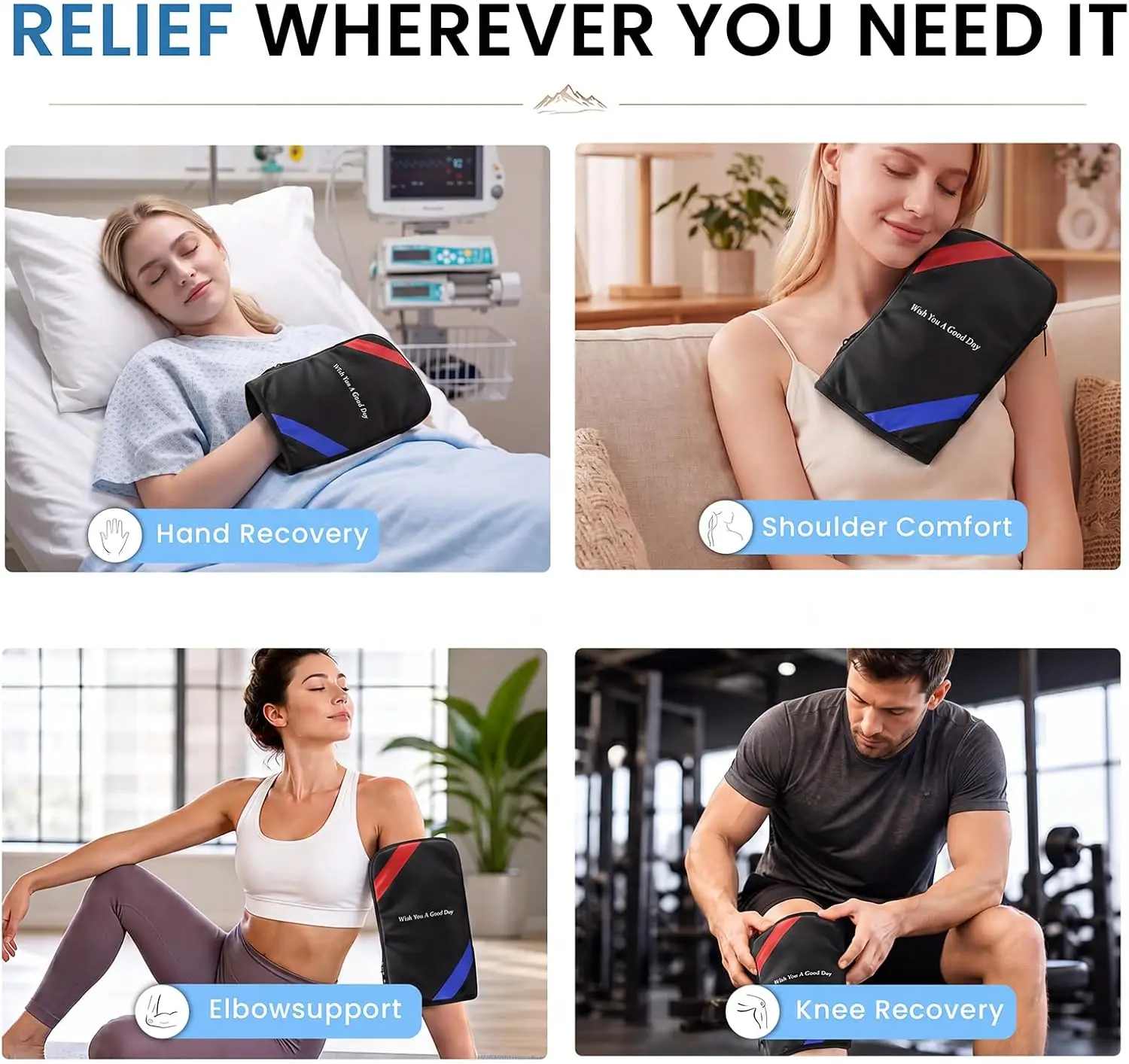 Ice Therapy Glove Reusable for Hand Pain Relief and Full Coverage, Comfort Wrap for Fingers Palm and Wrist Support