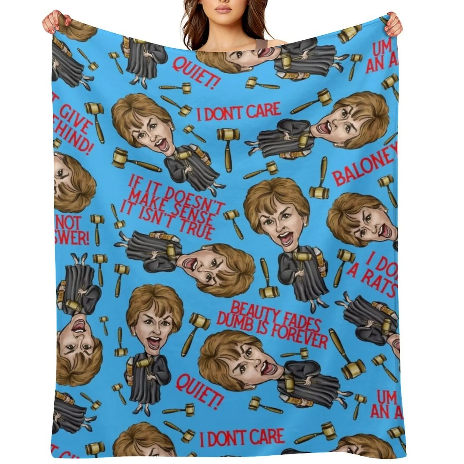 

Judge Judy Print Throw Blanket decorative Designers For Decorative Sofa Sofas Blankets