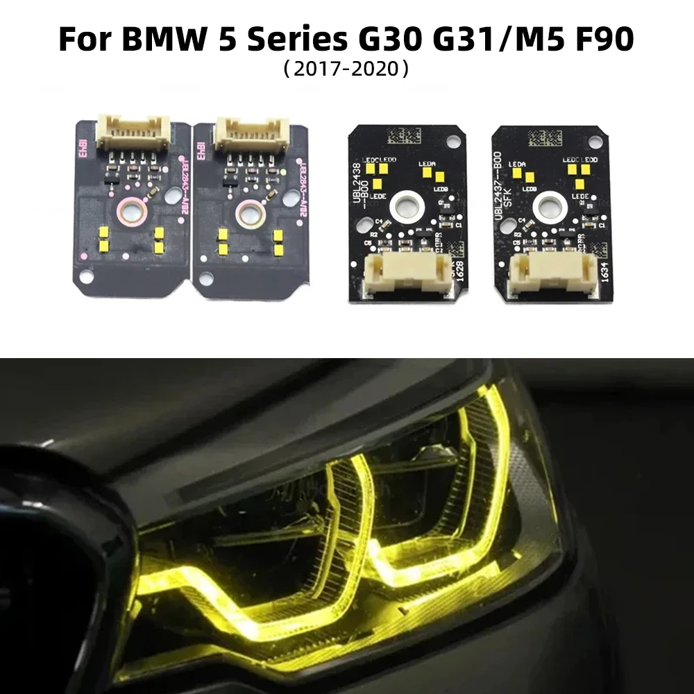 

Angel Eyes Lemon Yellow DRL LED Boards for 2017-2020 BMW 5 Series G30 G31 F90 M5 Adaptive Headlight Daytime Running Light