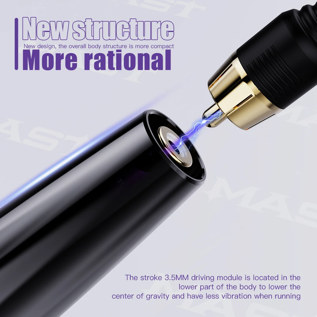 ماست الوشم P15 آلة تجميل دائم محرك قوي Coreless 3.5 مللي متر السكتة الدماغية RCA السلكية آلة الوشم القصيرة لوازم القلم