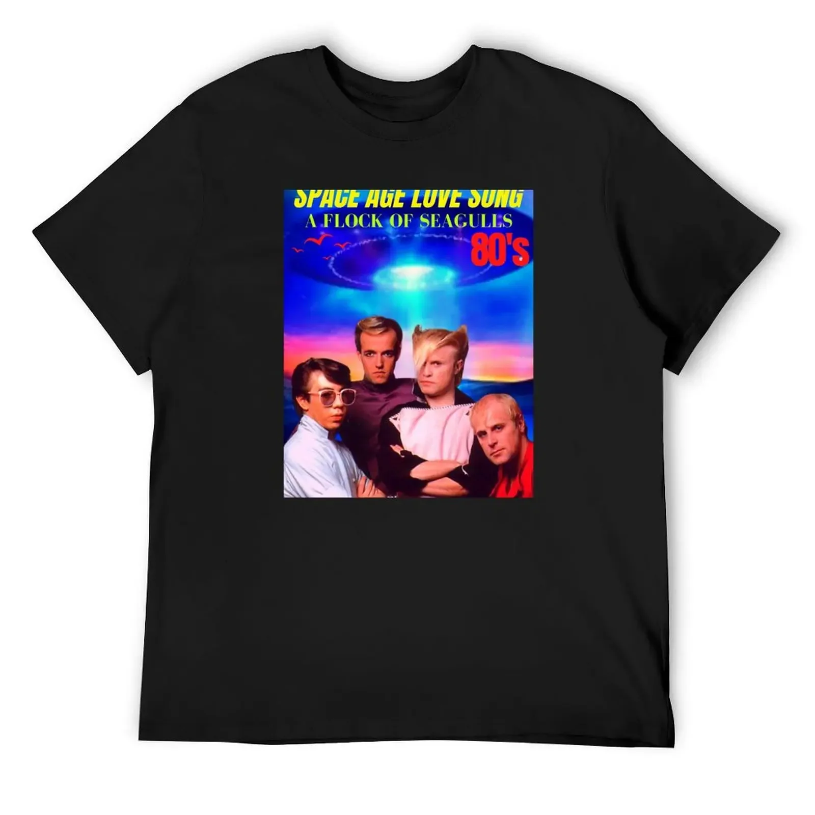 

SPACE AGE LOVE SONG ( A FLOCK OF SEAGULLS ) T-Shirt summer top blanks oversize t-shirts man Men's cotton t-shirt
