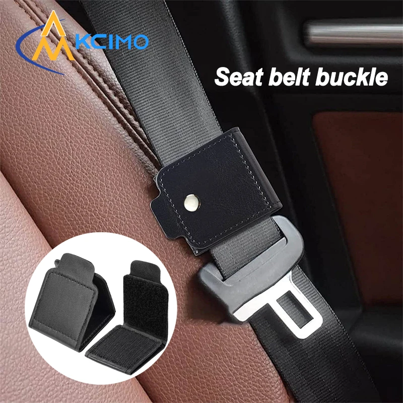 

Car seat belt adjuster PU leather car interior buckle anti-stretch neck and belly seat belt Velcro