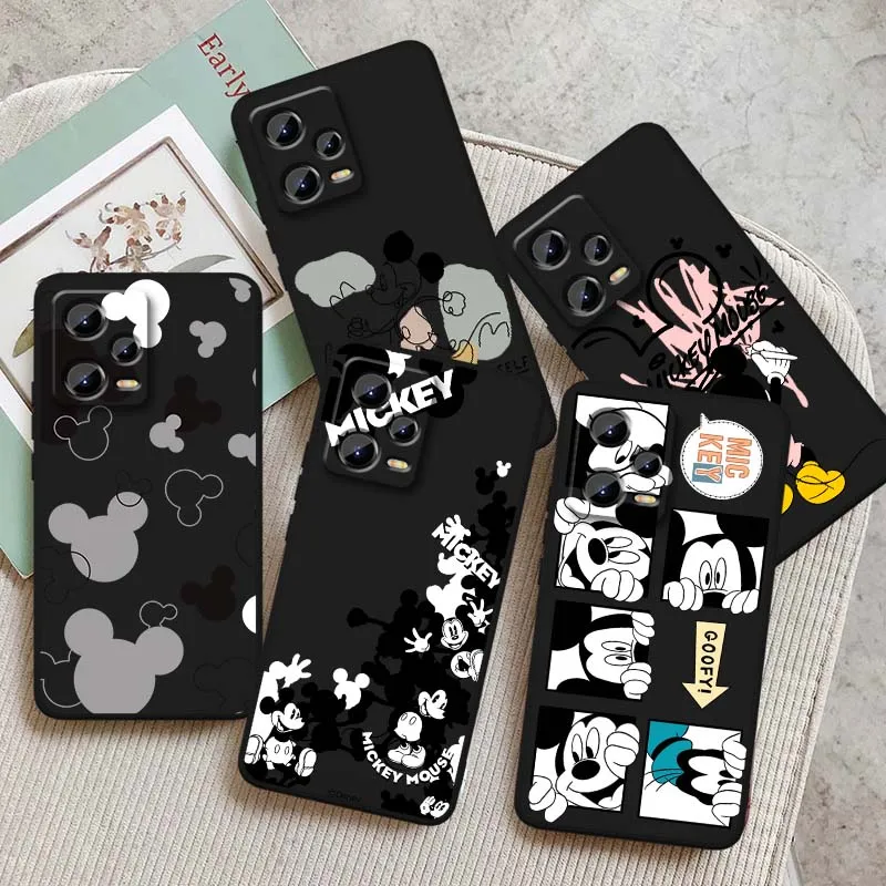 

Mickey Fashion Disney Goofy For Xiaomi Redmi Note 14 13 12 12S 11E 11 11S 11T Pro Plus 4G 5G Black Soft TPU Cover Phone Case