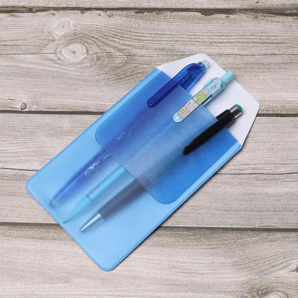 3Pcs Useful PVC Colorful Leak-Proof Pen Pouch Pencil Case Pocket Protector Doctors Nurses Supplies