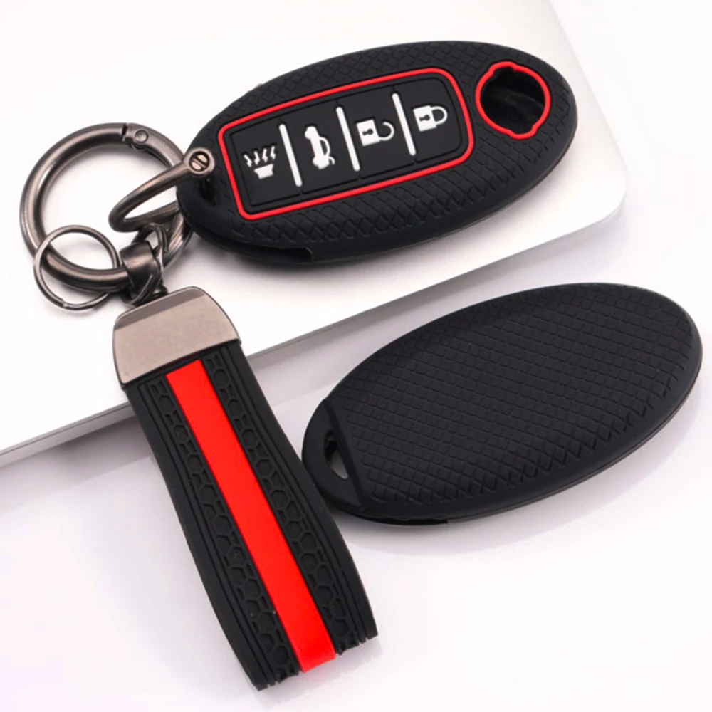 Key Case Cover With Chain For Nissan Qashqai X Trail T32 T31 Juke J10 J11 Kicks Tiida Micra Altima Pathfinder Note Anti Scratch
