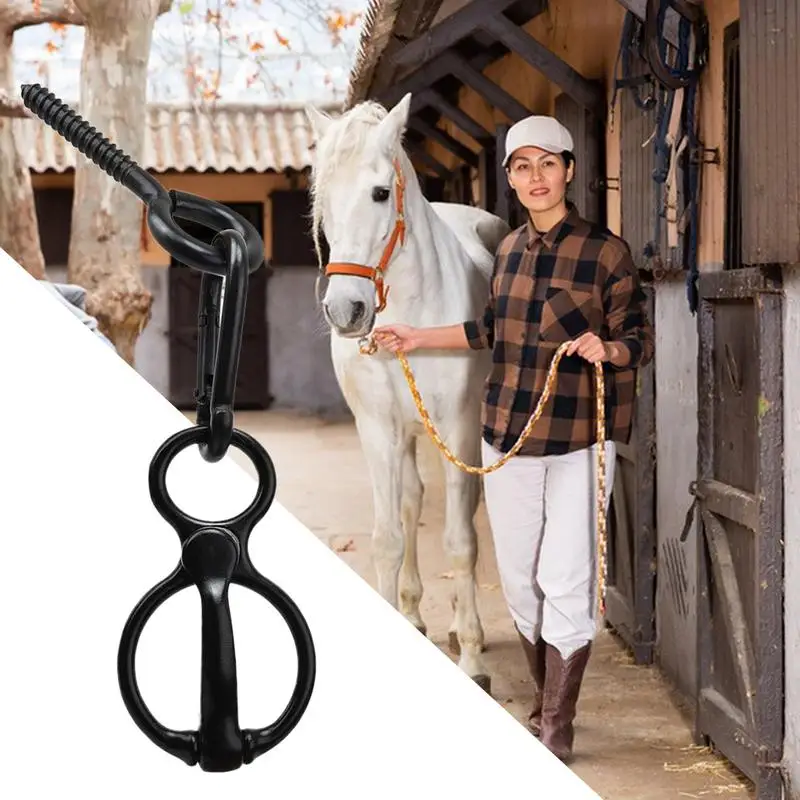 Safety Horse Tie Ring Multipurpose Horse Pull Back Tie Ring Wear-Resistant Horse Tack Horse Training Equipment For Trainers