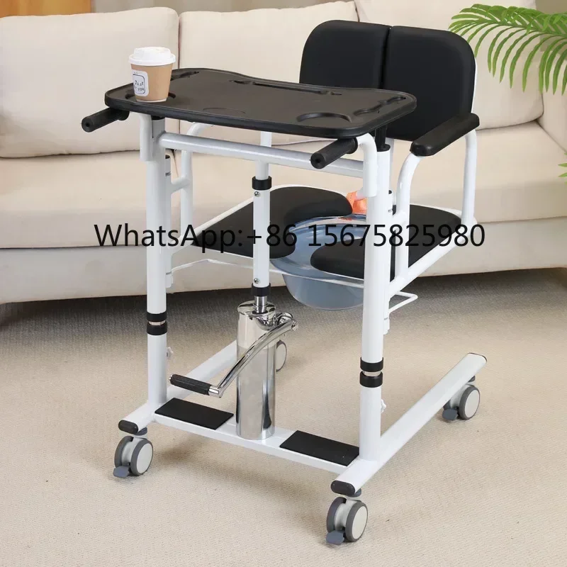 Hydraulic Foldable Shower Commode Chair MKR Disabled Elderly Rehabilitation Transfer Chair
