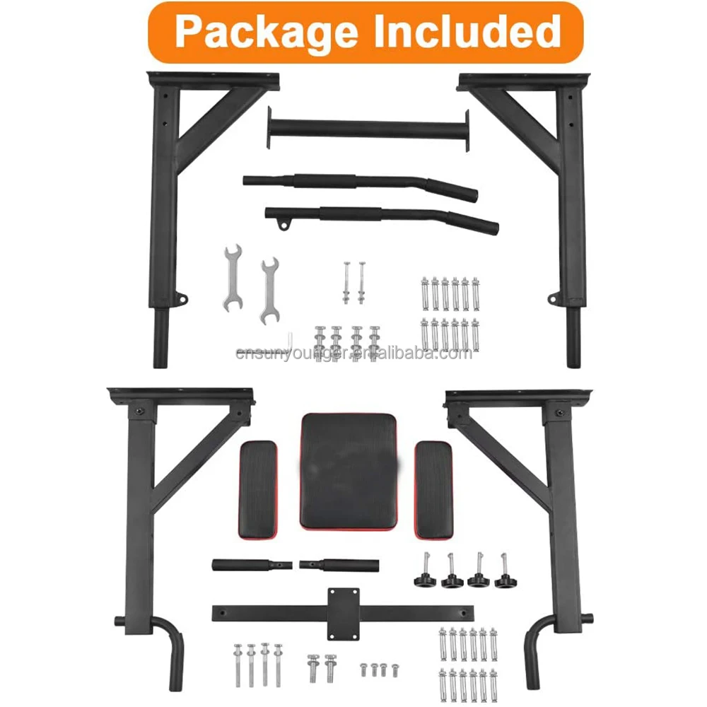 2026 Heavy Duty Wall Mounted Pull Up Bar Multi-Grip Chin-Up Station - Pull up Bar Wall Mounted Chin up Bar Multi-Grip Full Body